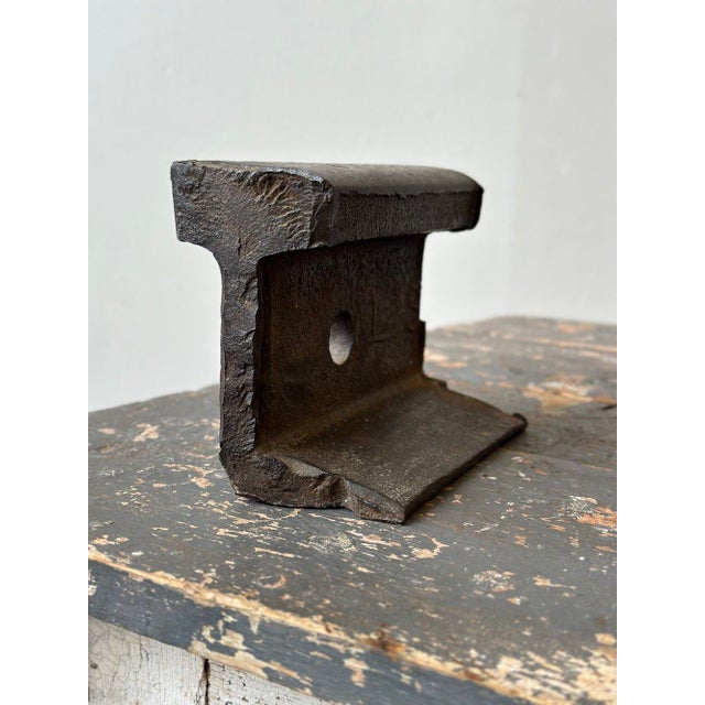 Brown Vintage Make-Do Train Rail Anvil, Circa Mid-Late 19th Century For Sale - Image 8 of 12