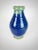 Mid-Century Modern Vintage Studio Pottery Vase - Turquoise & Cobalt Glazed Stoneware - MCM Style For Sale - Image 3 of 8