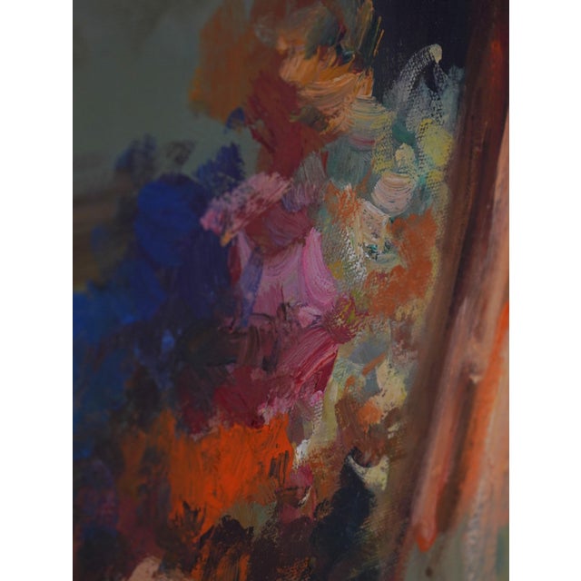 Gold Kramer Artist-Signed Oil Painting on Canvas of Two Girls For Sale - Image 8 of 13