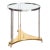 French Modern Round Occasional Table of Brushed Chrome and Brass - Maison Jansen For Sale