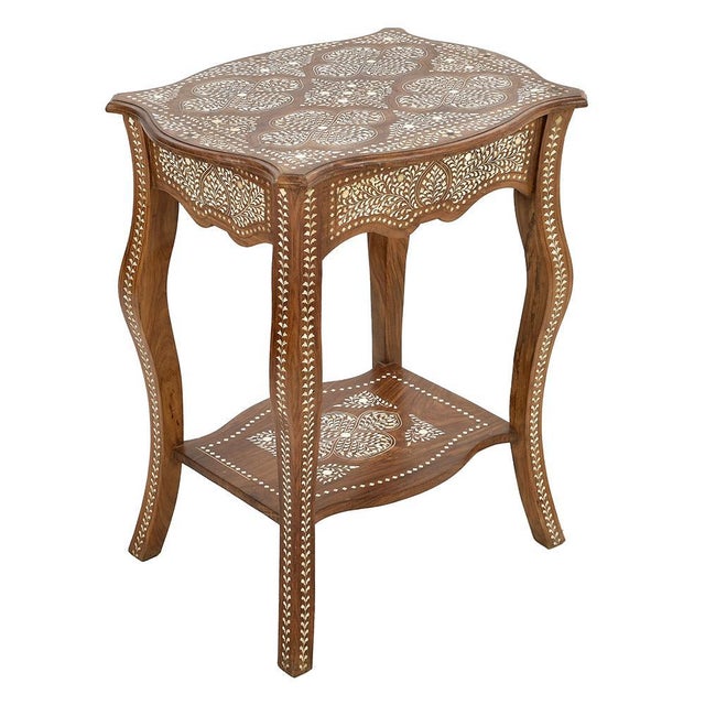 Vintage Marquetry Side Table For Sale - Image 6 of 6