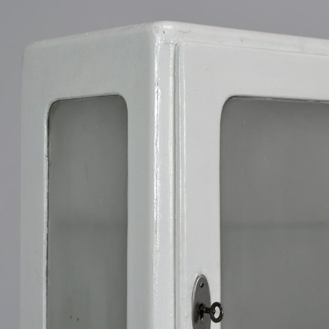 Vintage Glass and Wooden Medicine Cabinet, 1930 For Sale - Image 6 of 12