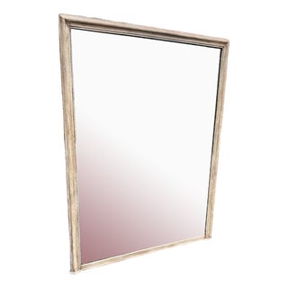 Large Antique English Carved Painted Overmantle Mirror For Sale