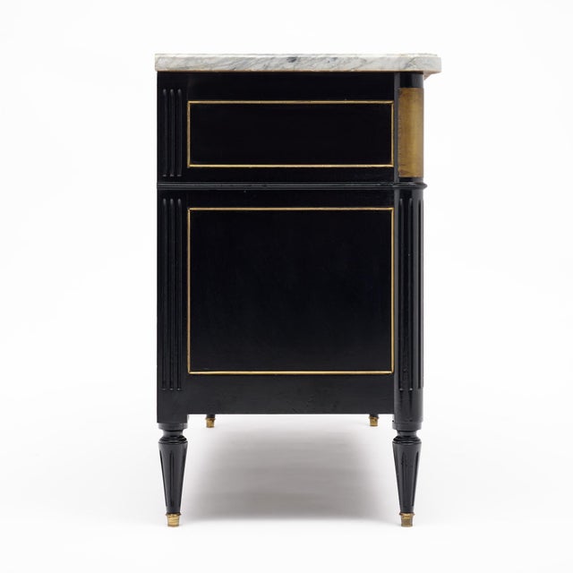 Louis XVI-Style Ebonized Secrétaire Commode For Sale - Image 9 of 9