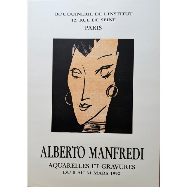Bouquinerie de LInstitut 12 Watercolors and Engravings Poster from Alberto Manfredi, 1990s For Sale - Image 6 of 6