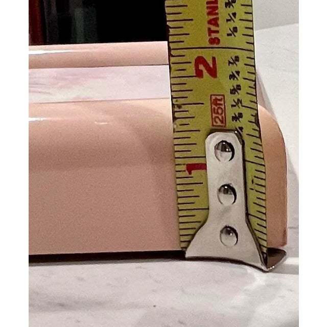 Vintage Coastal Seascape Pink Sunset Breaking Waves Original Oil on Canvas Painting Signed and Framed For Sale - Image 12 of 13