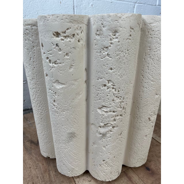 John Dickinson 1980s Organic Modern Sculptural Plaster Side Table in John Dickinson Style For Sale - Image 4 of 8