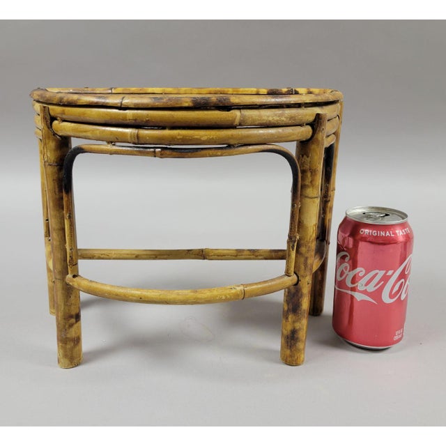 Handmade smoked bamboo display stand. Strong enough to hold a potted plant, it can be used to display a treasured item....