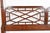 1980s Baker Furniture Chinese Chippendale Carved Cherry Wood King Size Poster Headboard For Sale - Image 5 of 9