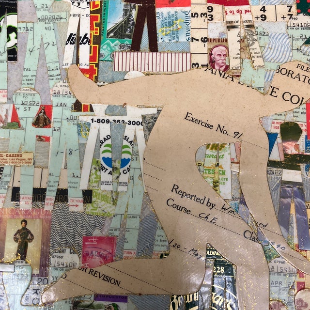 Contemporary original abstract collage by Wayne Cunningham. Measures 10x12. Check out my shop, Robins Egg Gallery, for more.