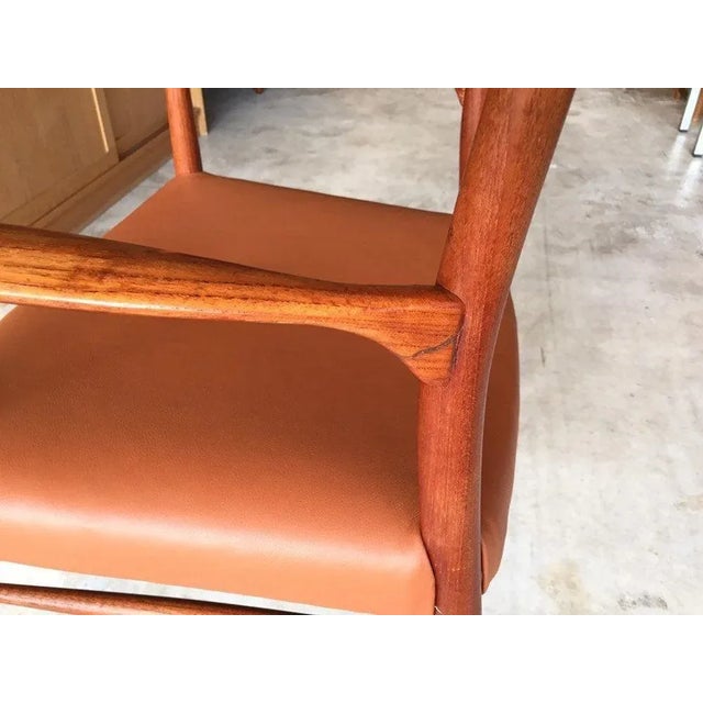 Danish Leather Desk Chair by Kai Lyngfeldt Larsen, 1960s For Sale - Image 10 of 11