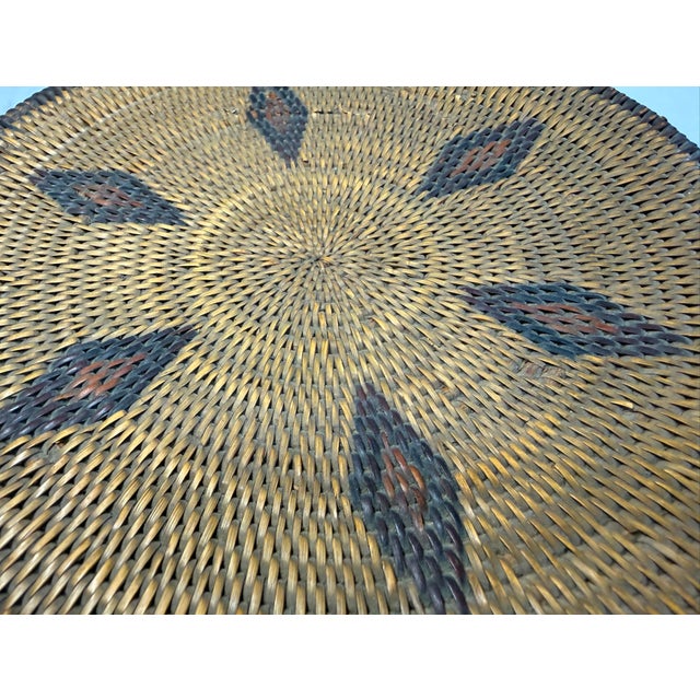 19th Century Antique 19th Century Native American Pima Hand Woven Wicker Lidded Basket Indian For Sale - Image 5 of 13