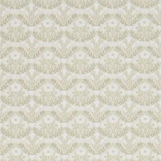 Morris & Co Morris Bellflowers Wallpaper in Manilla/Olive For Sale