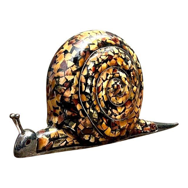 Vintage Coconut Shell Snail For Sale