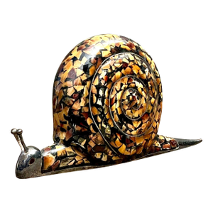 Vintage Coconut Shell Snail