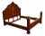 Baroque Style King Size Mahogany High Back Carved Bed Frame For Sale