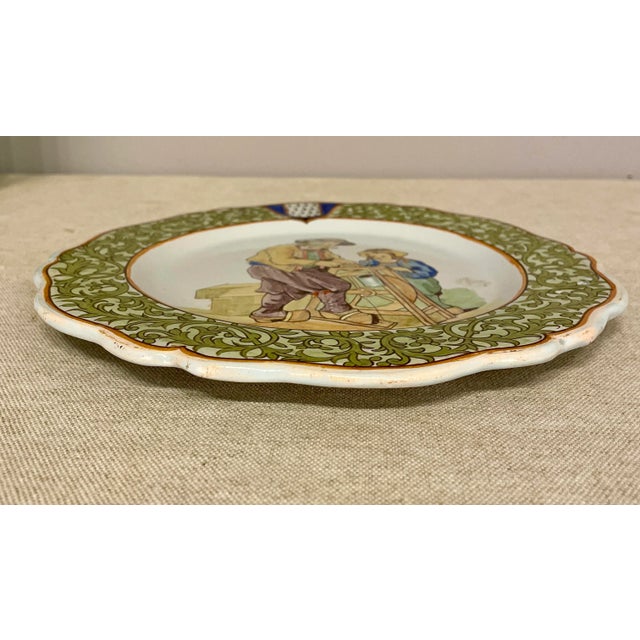Late 19th Century French Porquier Beau Quimper Plate For Sale In Orlando - Image 6 of 11