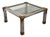 Vintage Chrome and Brass Coffee Table with Sculptural Leaf Details, 1970s For Sale