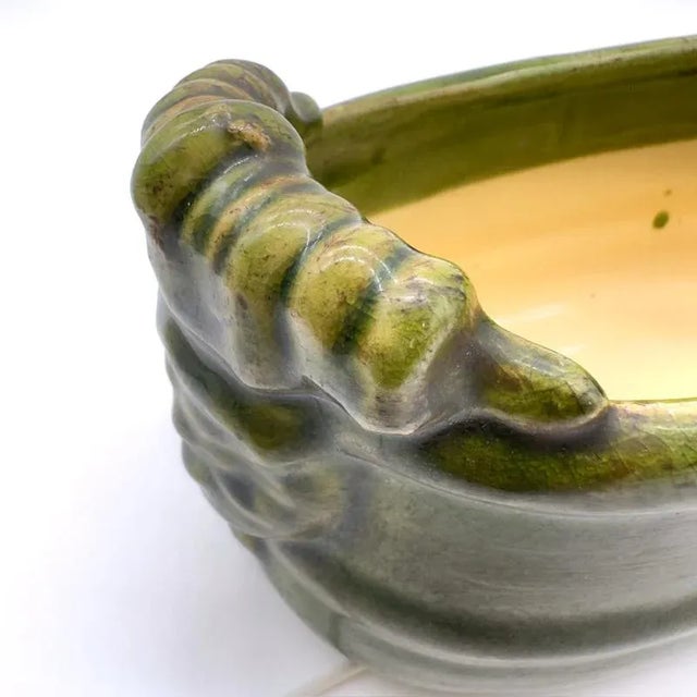 Mid 20th Century Green & Yellow Planter For Sale - Image 4 of 11