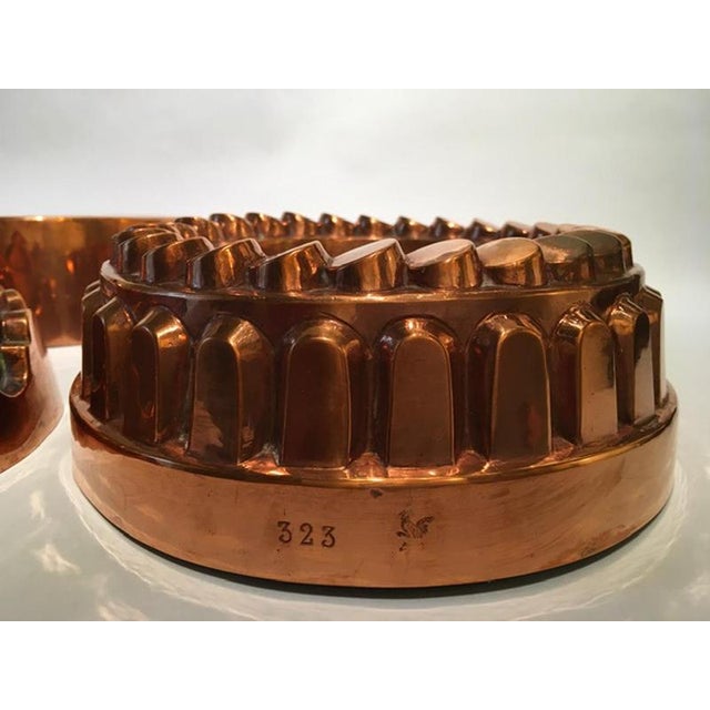 Copper Kitchen Pudding Molds for Wall Decoration, France, 1790s, Set of 3 For Sale - Image 6 of 18