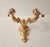 Antique Florentine Wall Lamp in Wood and Hand-Carved Gilded in Gold Leaf with Crystal Pendants, Italy, 1950s For Sale - Image 4 of 18
