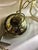 Vintage Brass & Glass Starburst Chandelier 16" Hanging Ceiling Light Fixture For Sale - Image 9 of 13