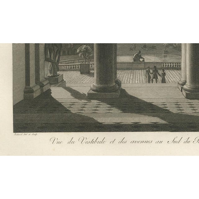 Paper Louis-Pierre Baltard, Views of the Gardens and Vestibule of Saint-Cloud Palace, 1803, Engraving For Sale - Image 7 of 9