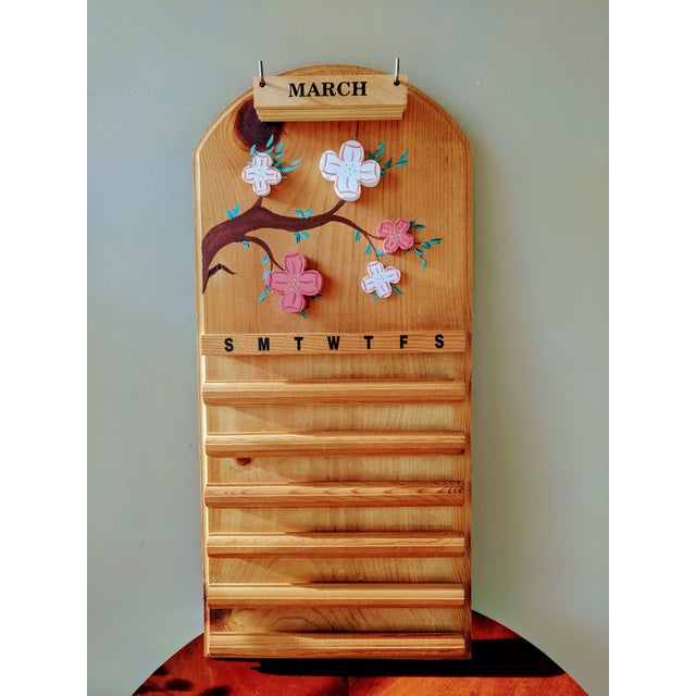 1950s-vintage-wooden-perpetual-calendar-chairish