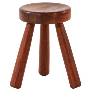 Large Stool in Jatoba Wood by Ingvar Hildingsson, 1980s For Sale