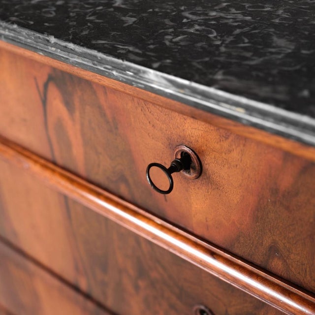 19th Century French Oak Louis Phillipe Commode With Marble Top For Sale In Birmingham - Image 6 of 9