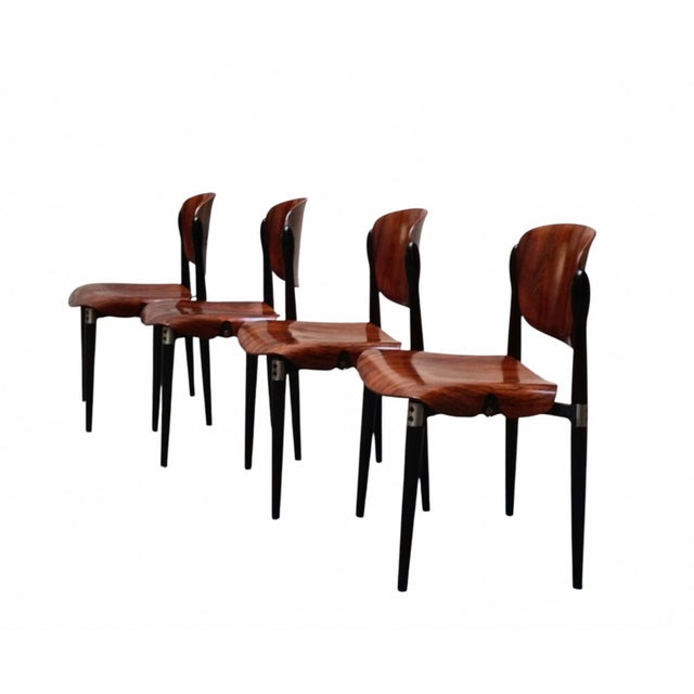 Tecno S83 Dining Chairs by Eugenio Gerli for Tecno, Italy, 1960s, Set of 4 For Sale - Image 4 of 12