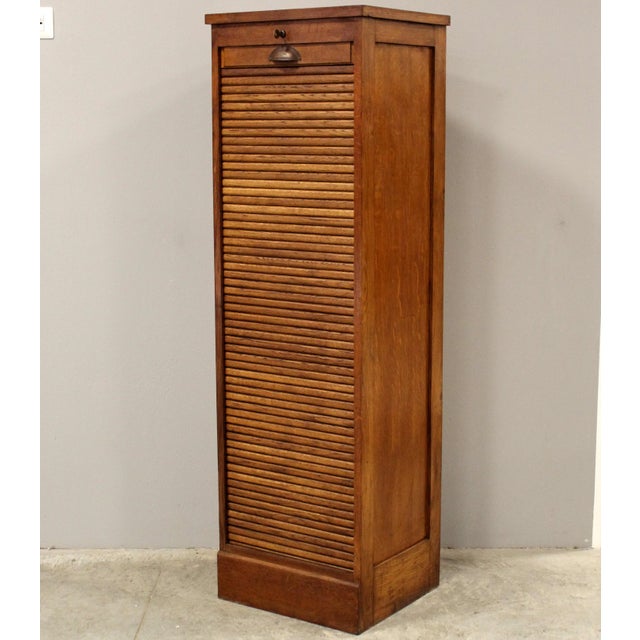 Vintage Filing Cabinet in Oak, 1920s For Sale - Image 15 of 15