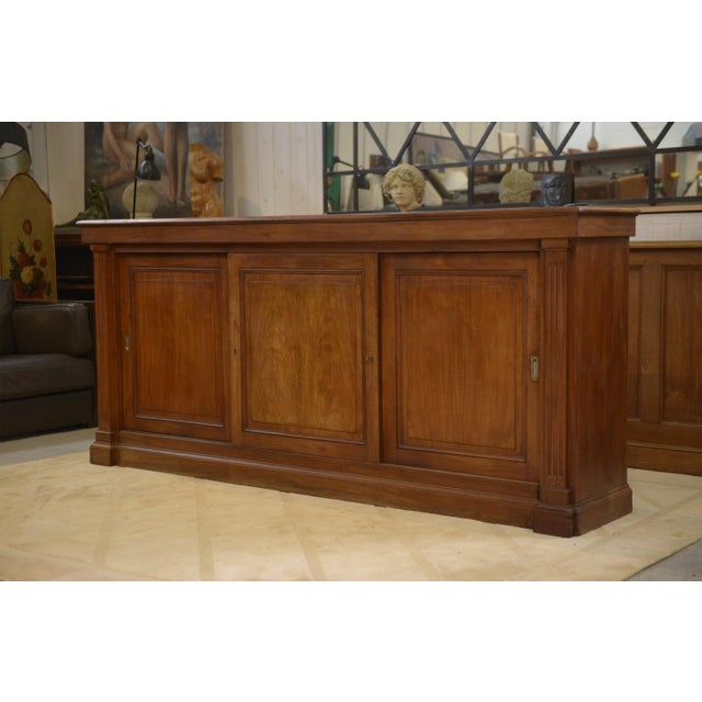 1920s Wooden Workshop Cabinet with 3 Sliding Doors, 1920s For Sale - Image 5 of 15