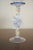 Glass Vintage Venetian Murano-Style Dolphin Stem Glass Compote With Cobalt Rim For Sale - Image 7 of 9