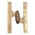 Vintage 6 X 4 In. Brass Right Olive Door Hinge For Sale