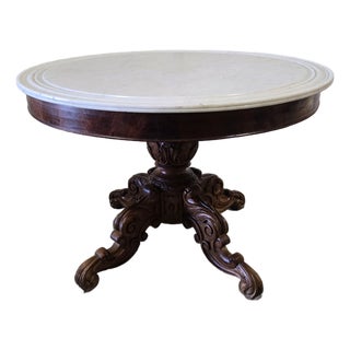 Late 19th Century Rococo Revival Marble-Top Center Table For Sale