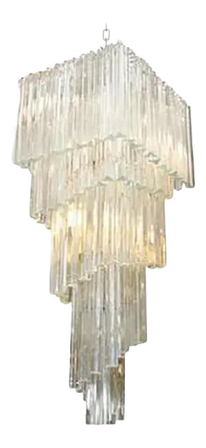 Five-tier Murano Glass Chandelier by Camer