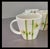 Late 20th Century Lubiana Poland Bamboo Flower Coffee Tea Mugs, a Set of 5 For Sale - Image 5 of 6