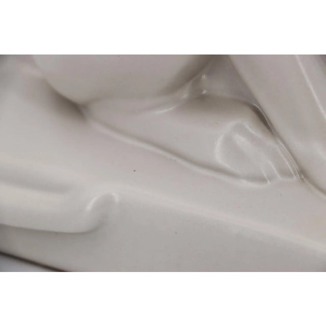 1930s White Art Deco Monkey Figurine, Stoneware, Portuguese For Sale - Image 10 of 12