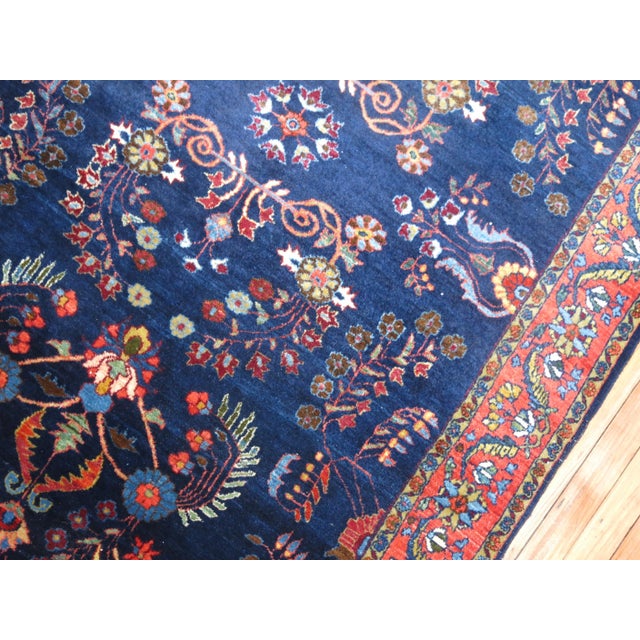 Late 19th Century Antique Zabihi Collection Persian Sarouk Manchester Wool Rug - 4'1" x 6'6" For Sale - Image 5 of 10