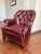 Hancock & Moore Vintage Hancock & Moore Mid-Century Tufted Leather Club Chair – Burgundy Leather, Mahogany Legs, Brass Nailhead Trim For Sale - Image 4 of 10