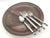 Brown 1970s Iron Mountain "Roan" Stoneware Dinner Plates, Set of 4 For Sale - Image 8 of 10
