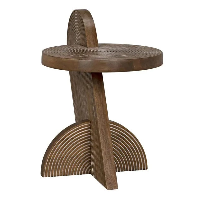 Noir NOIR Saturn Side Table, Dark Walnut For Sale - Image 4 of 5