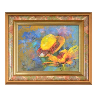 Late 20th Century Yellow Chapeau Yellow Hat, Yankel Ginzburg For Sale