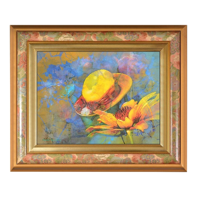 Late 20th Century Yellow Chapeau Yellow Hat, Yankel Ginzburg For Sale