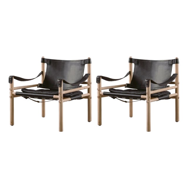 Vintage Scirocco Safari Armchairs by Arne Norell for Arne Norell Ab, 1960s Set of 2 For Sale