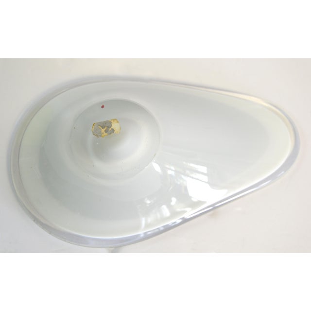 1956 Paul Kedelv Flygsfors Coquille Glass Bowl Triple Encases Black White Clear For Sale - Image 10 of 12