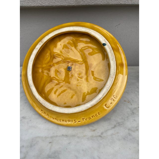 Mid-Century French Majolica Cheese Platter Vallauris For Sale In Austin - Image 6 of 7