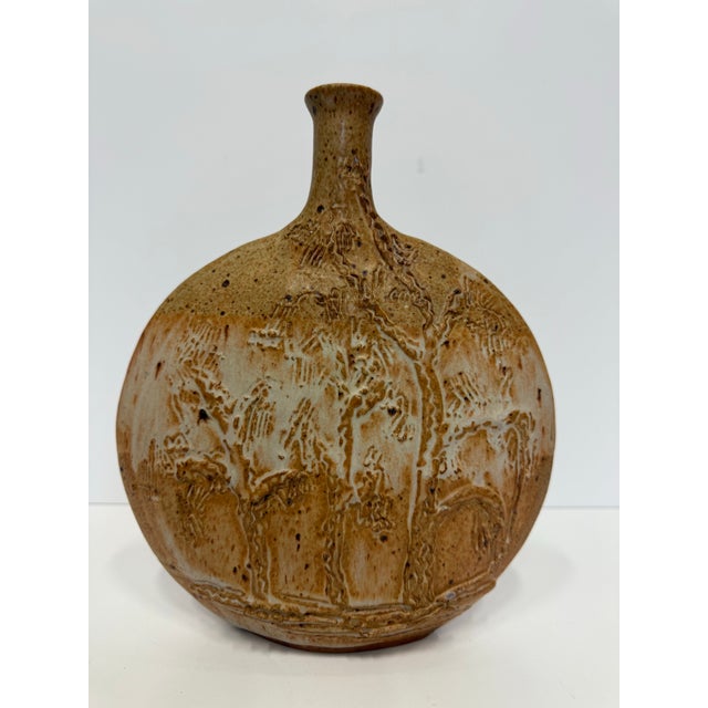 Ceramic Mid- Century Sladek Organic Earth Tone Art Bud Pottery Vase For Sale - Image 7 of 7