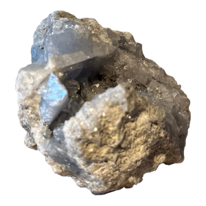 Apophyllite and Blue Chalcedony Cluster Decor